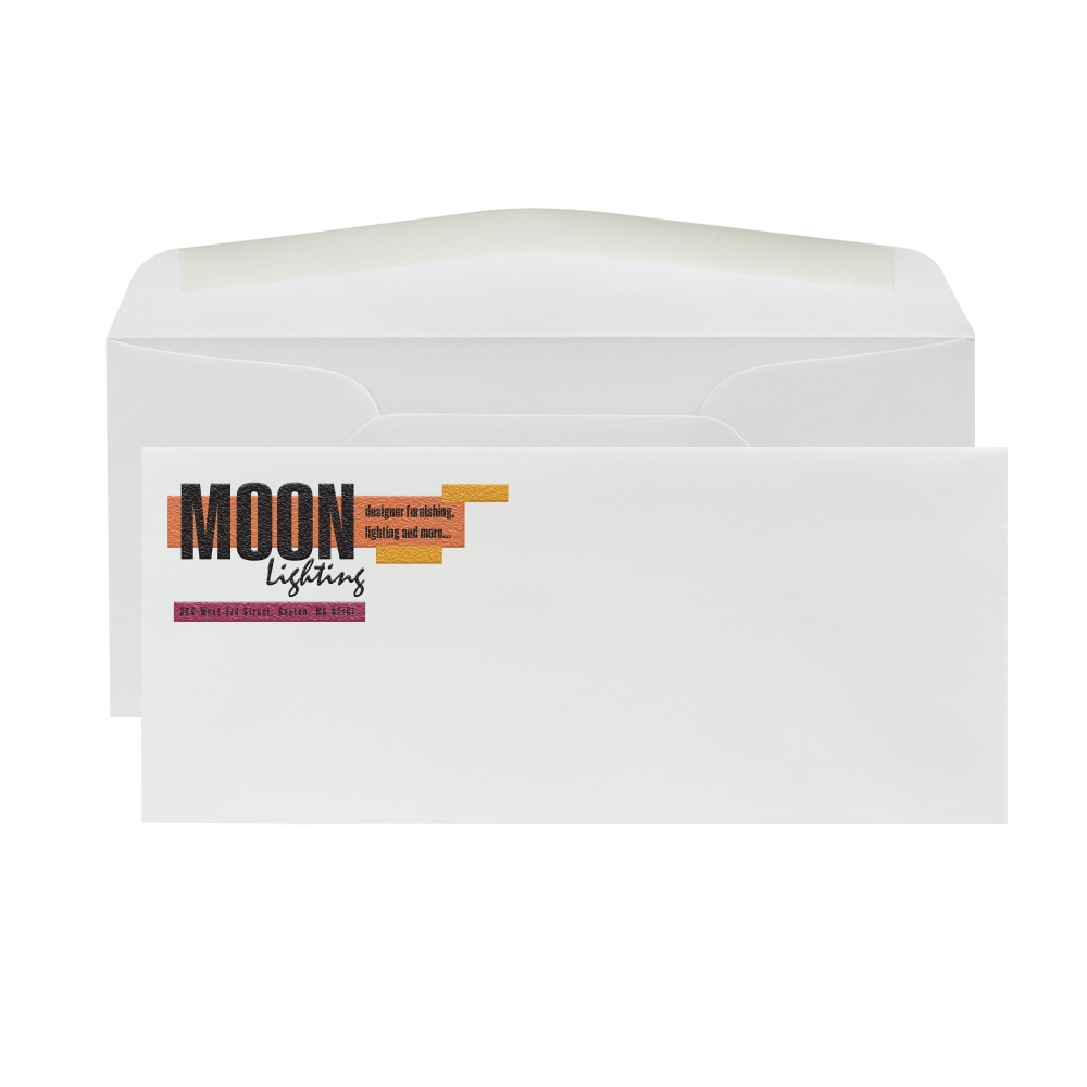 Custom #10 Full Color Raised Print Stationery Envelopes