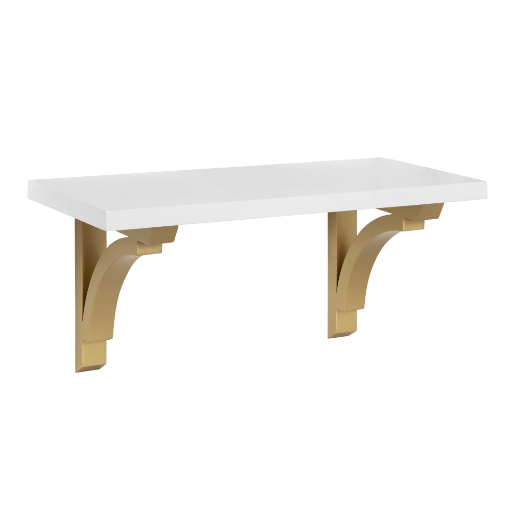 Kate and Laurel Corblynd Traditional Wall Shelf, 8-9/16”H
