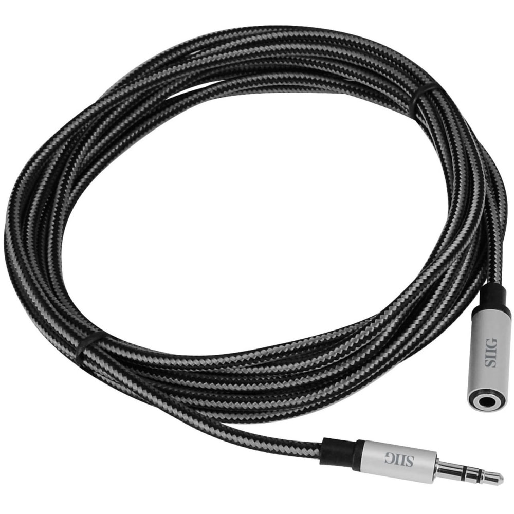 SIIG Woven Fabric Braided 3.5mm Stereo Aux Cable,