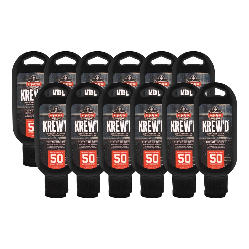 Ergodyne KREW&#x27;D 6352 SPF 50 Sunscreen Lotions, 1.5