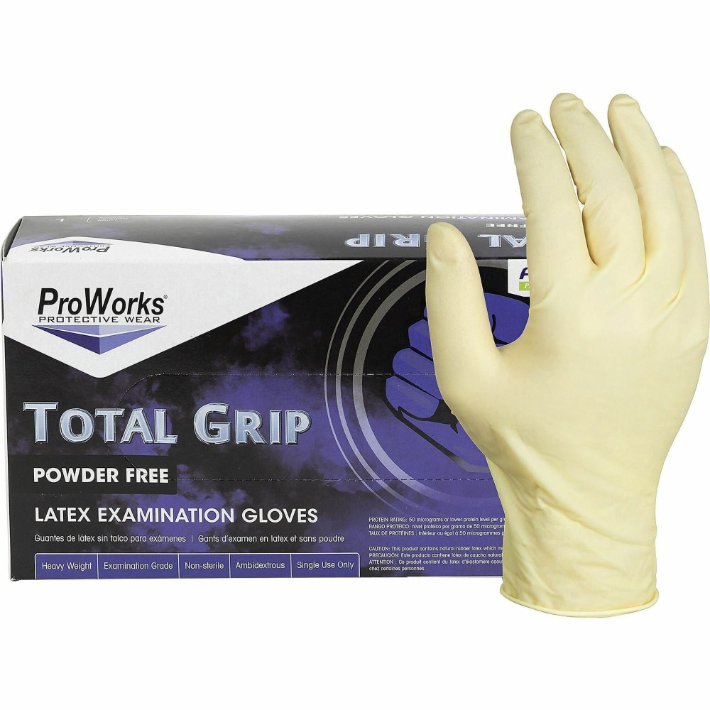 Latex Exam Disposable Gloves, 8M, M