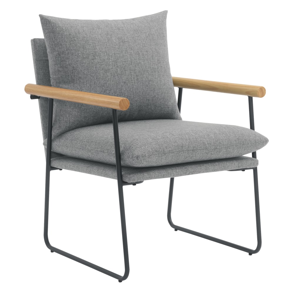 Office Star Dutton Fabric Accent Armchair, Charcoal
