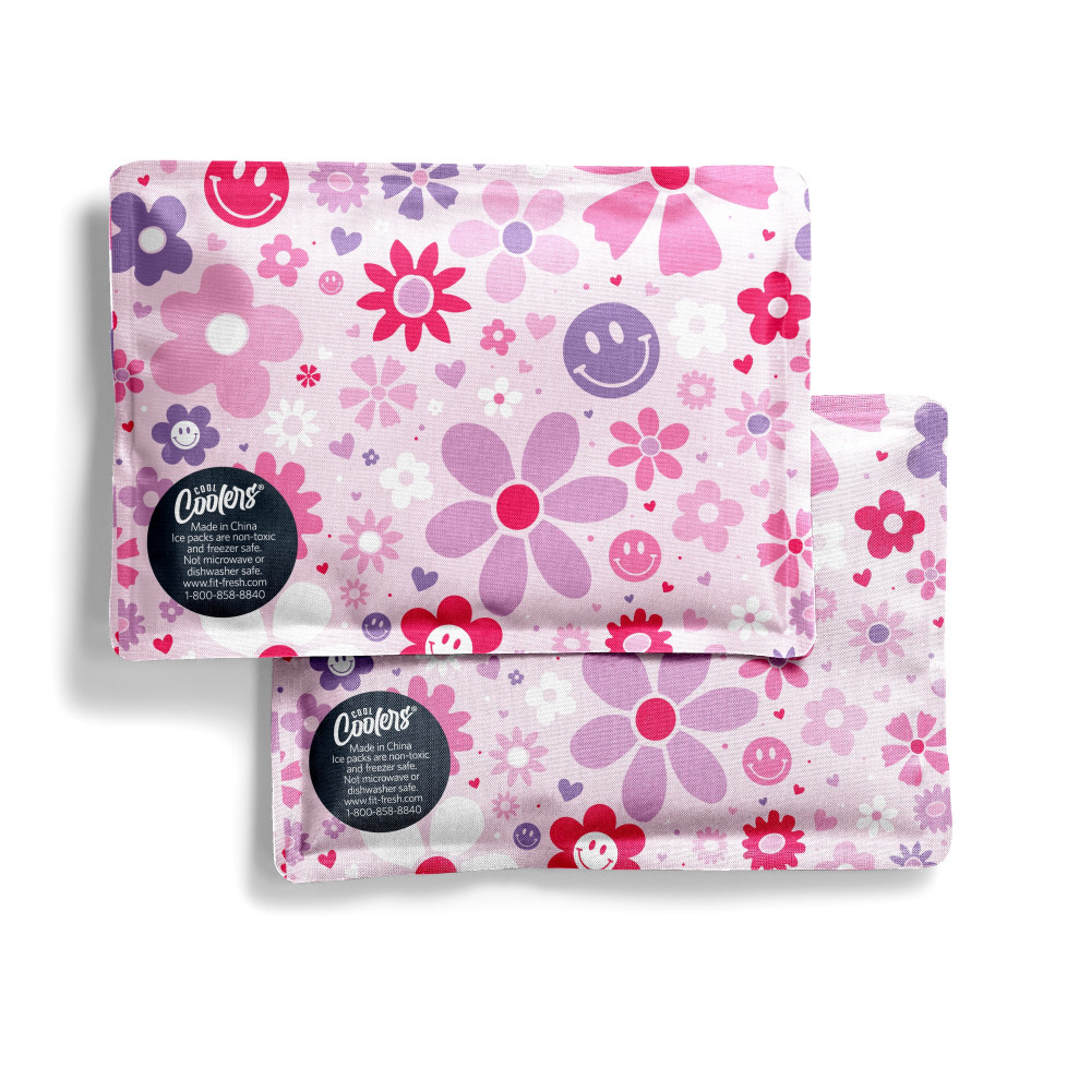 Fit & Fresh Soft Ice Packs, Pink Daisy,