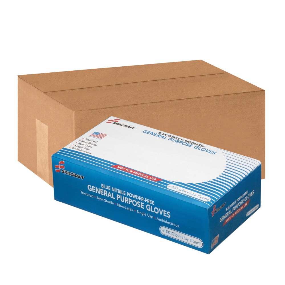 SKILCRAFT® Disposable Nitrile General Purpose Gloves, Small,