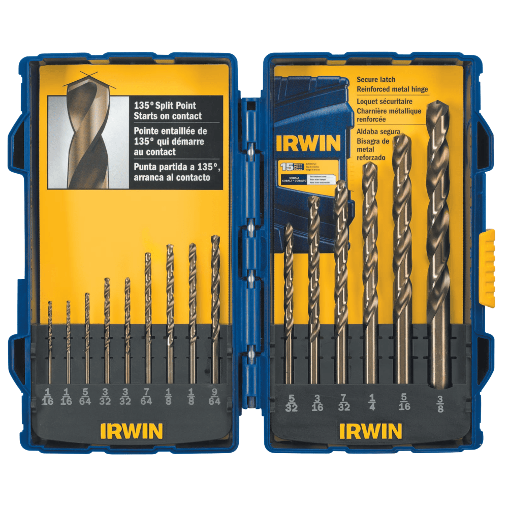 IRWIN Cobalt High Speed Steel Drill Bit Set,