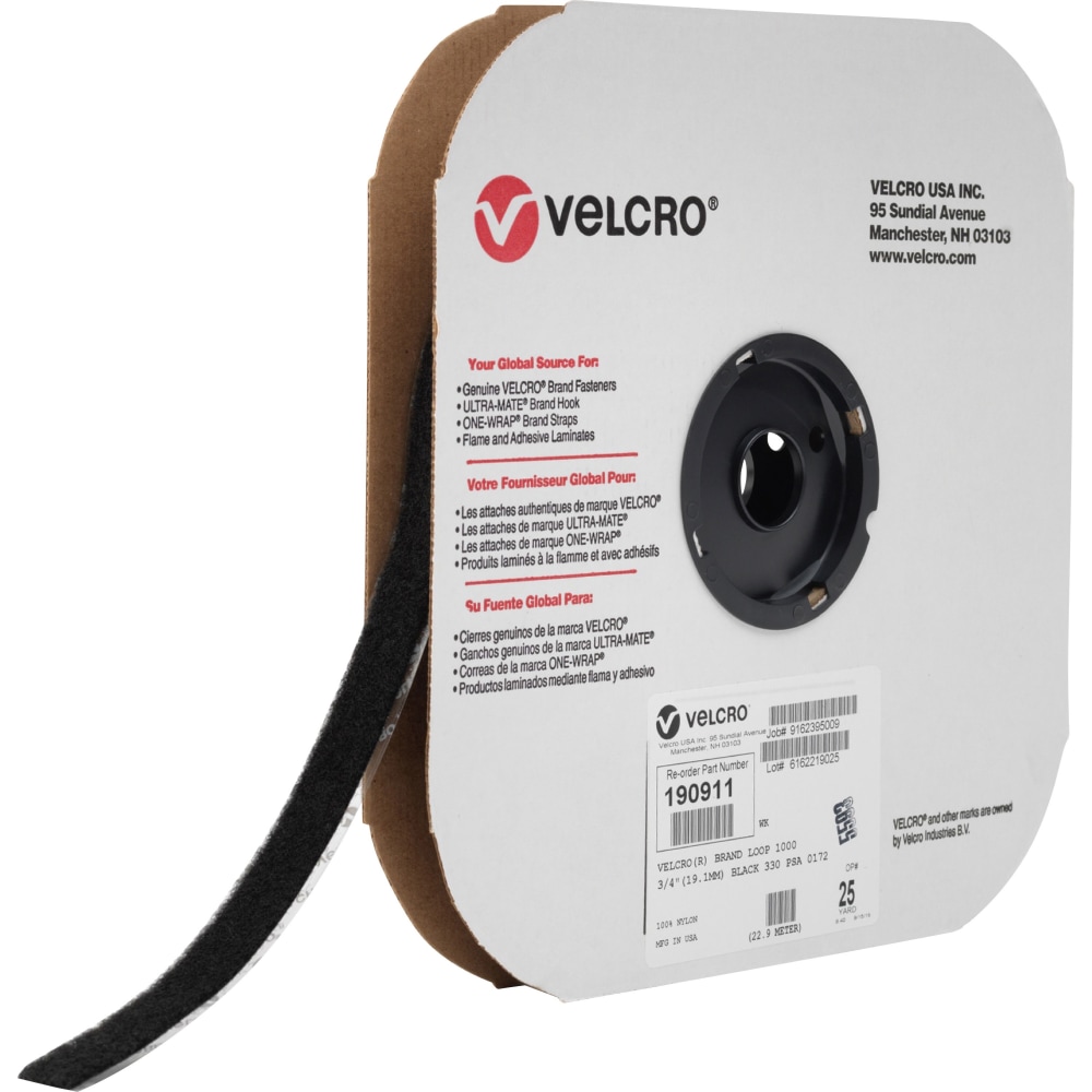VELCRO® Brand Sticky Back Fastener Tape Roll, Loop