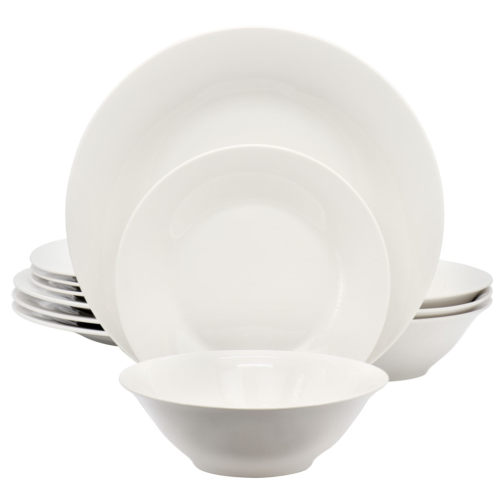 Gibson Home Everyday 12-Piece Round Fine Ceramic Dinnerware