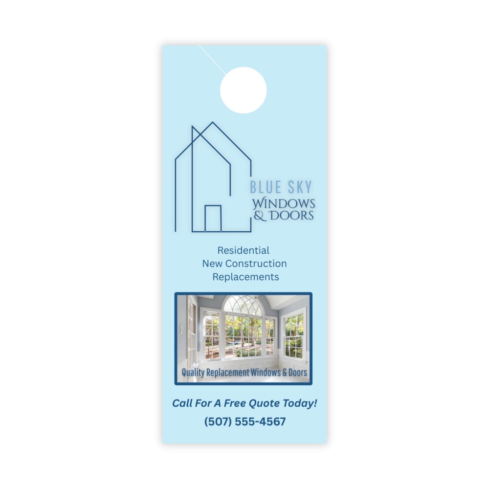 Custom Printed Full-Color Door Hangers, 3-1/2" x