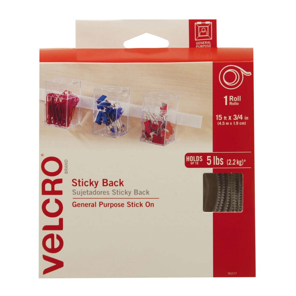 VELCRO® Brand STICKY BACK® Tape Roll, 3/4" x