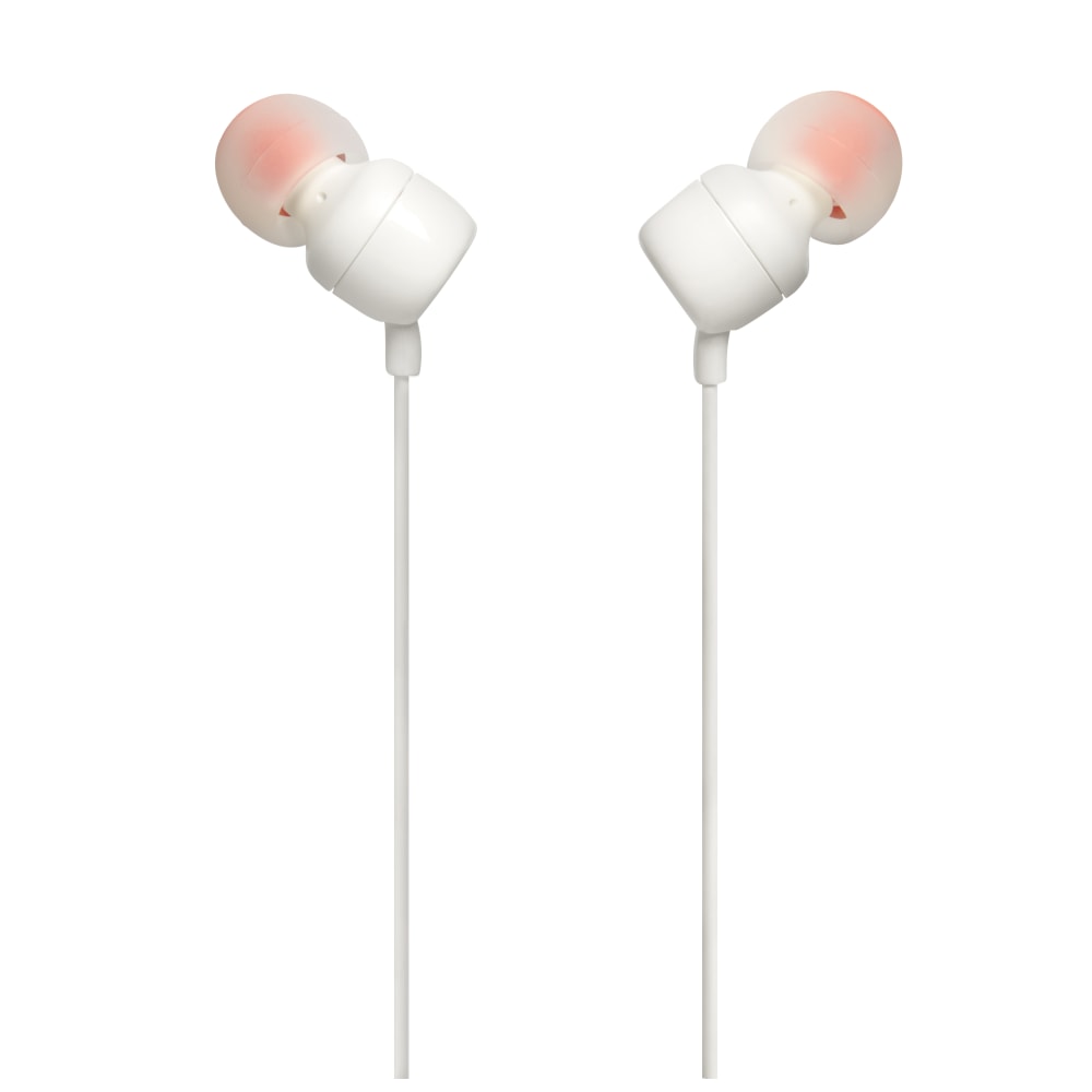 JBL Wired Earbud Headphones, JBLT110WHT