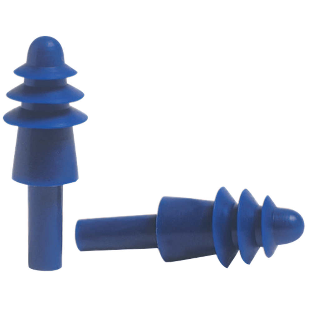 Fusion® Multiple-Use Earplug, Thermoplastic Elastomer,Blue/White,
