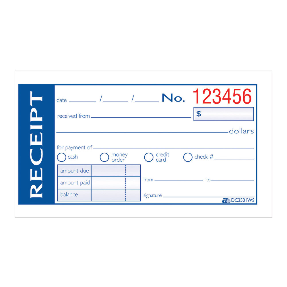 Adams® Write N&#x27; Stick Receipt Book, 2 3/4"