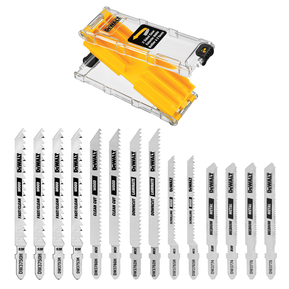 DEWALT® 14-Piece T-Shank Jig Saw Blade Set with