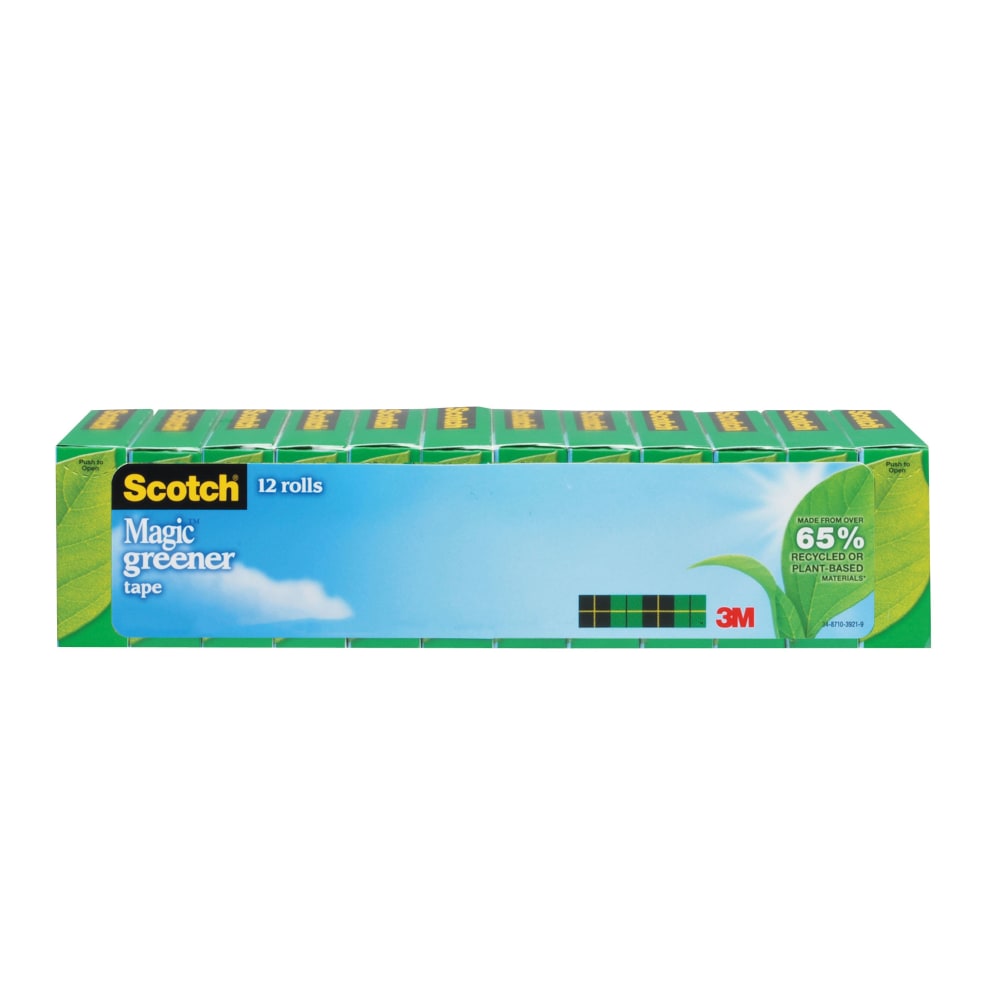 Scotch® Greener Magic™ Tape, Invisible, 3/4 in. x
