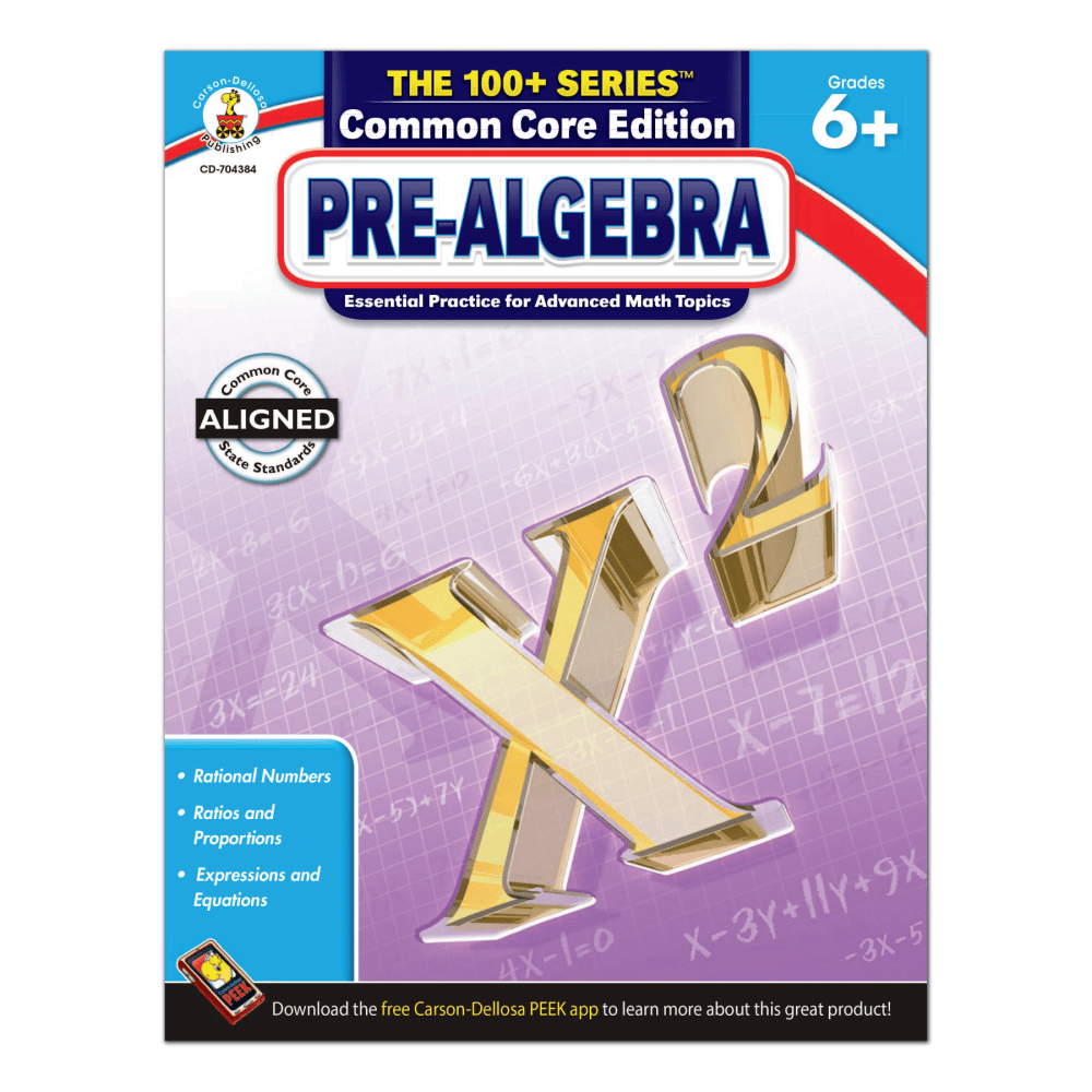 Carson-Dellosa The 100+ Series Pre-Algebra, Grades 6+
