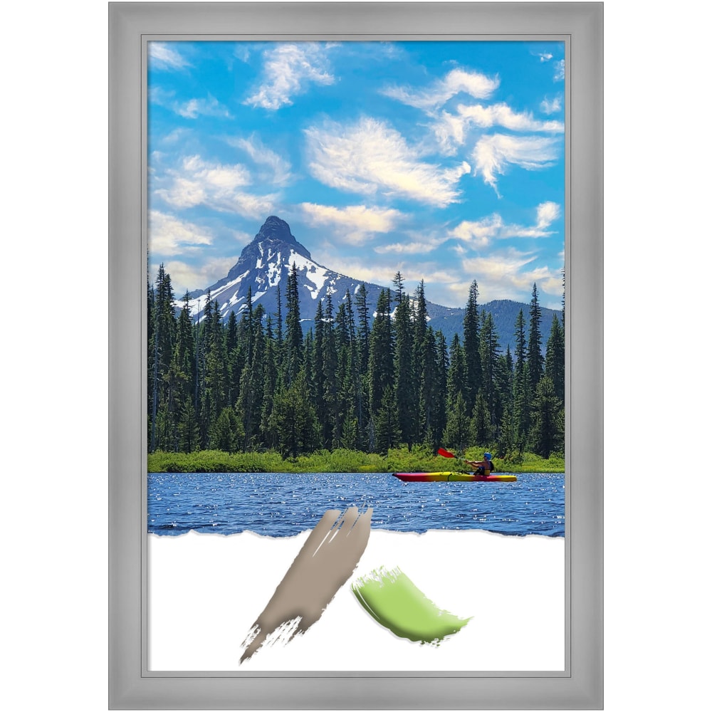 Amanti Art Flair Polished Nickel Picture Frame, 28"