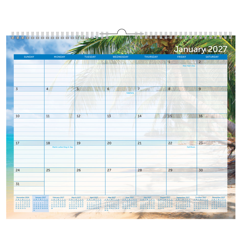 2027 Office Depot® Brand Monthly Wall Calendar, 15"