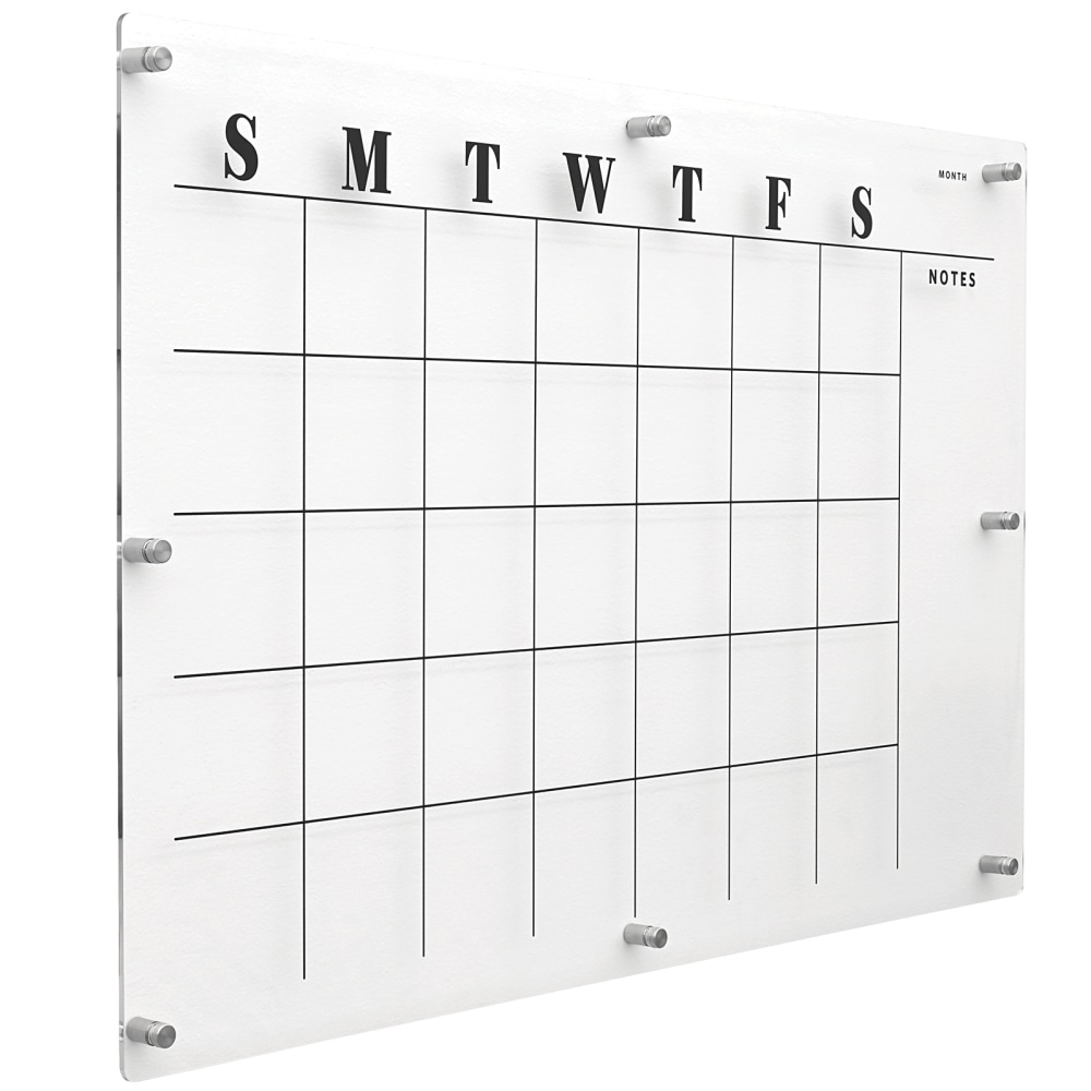 Excello Acrylic Non-Magnetic Dry-Erase Board With Custom Printed