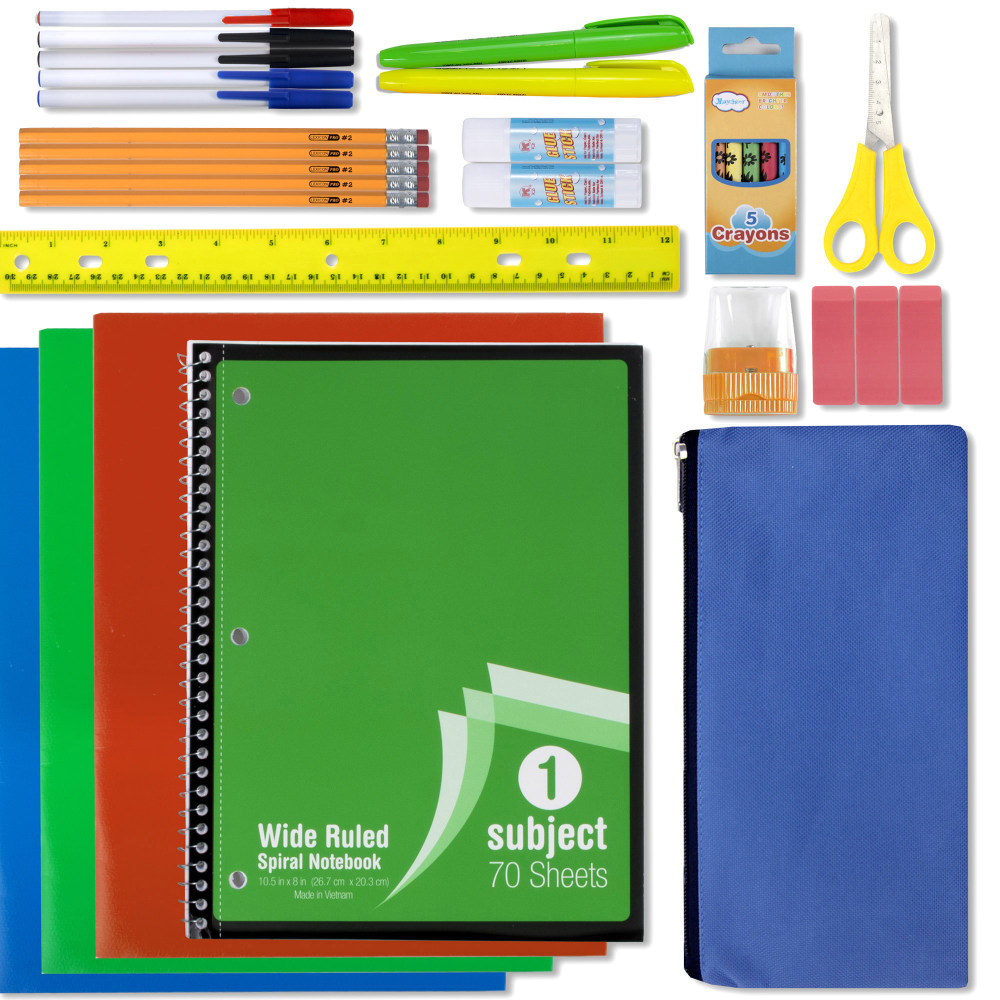 Trailmaker 30-Piece School Supply Kits, Pack Of 12