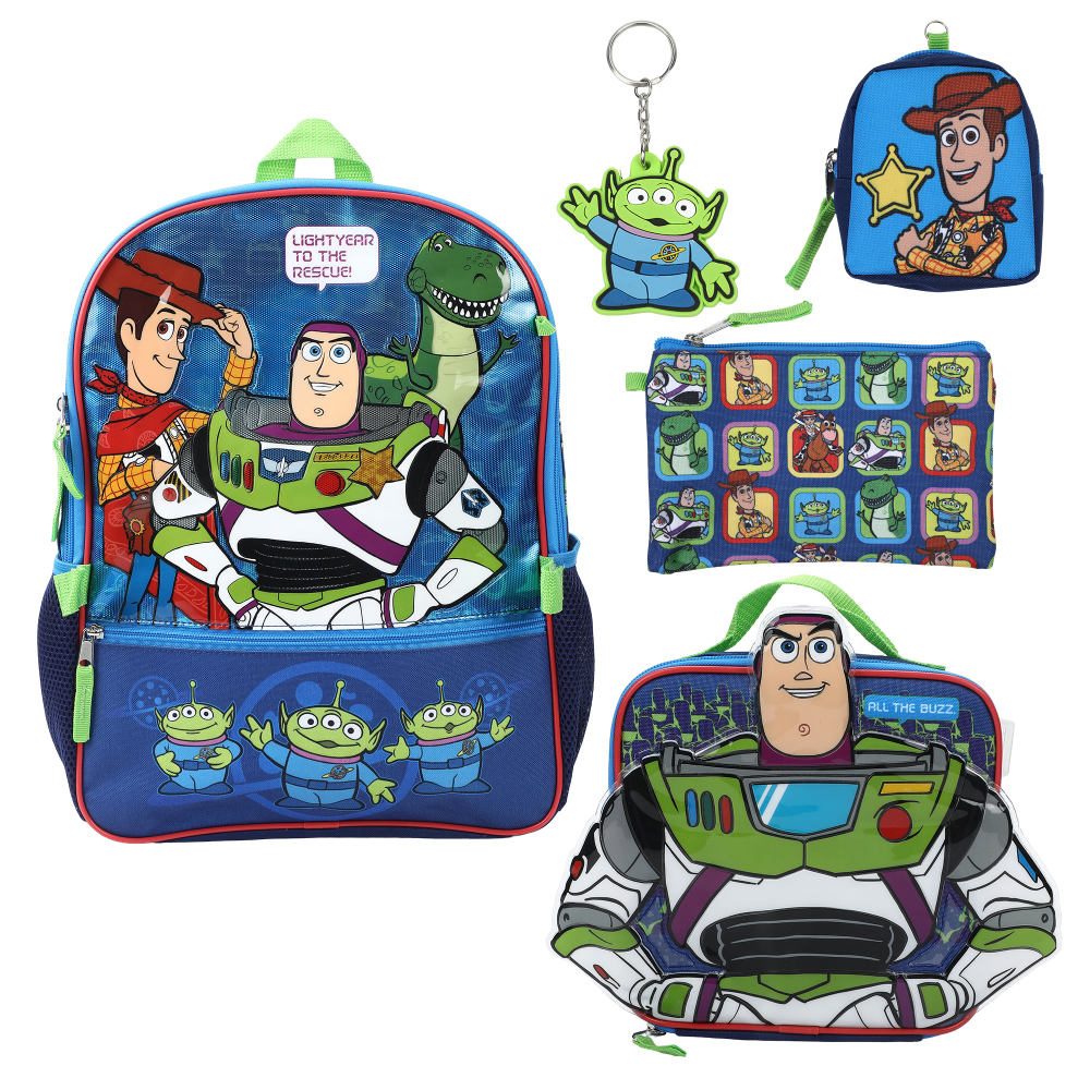 Bioworld Toy Story 5-Piece Backpack Set, Blue, Total