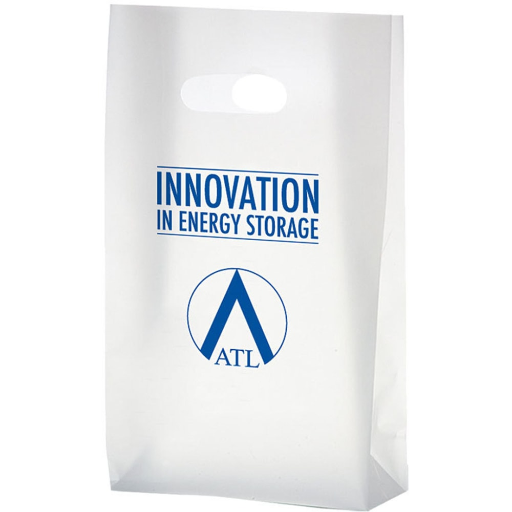 Custom Promotional Frosted Die-Cut Tote, 7" x 12"