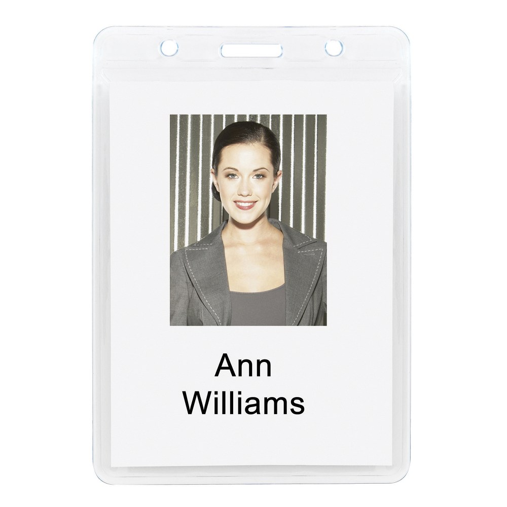 Office Depot® Brand Plastic Badge Holders, 3-3/4" x