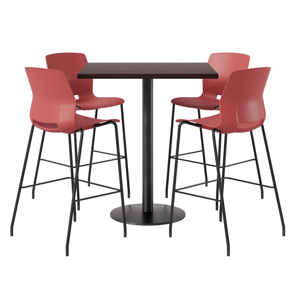 KFI Studios Proof Bistro Square Pedestal Table With