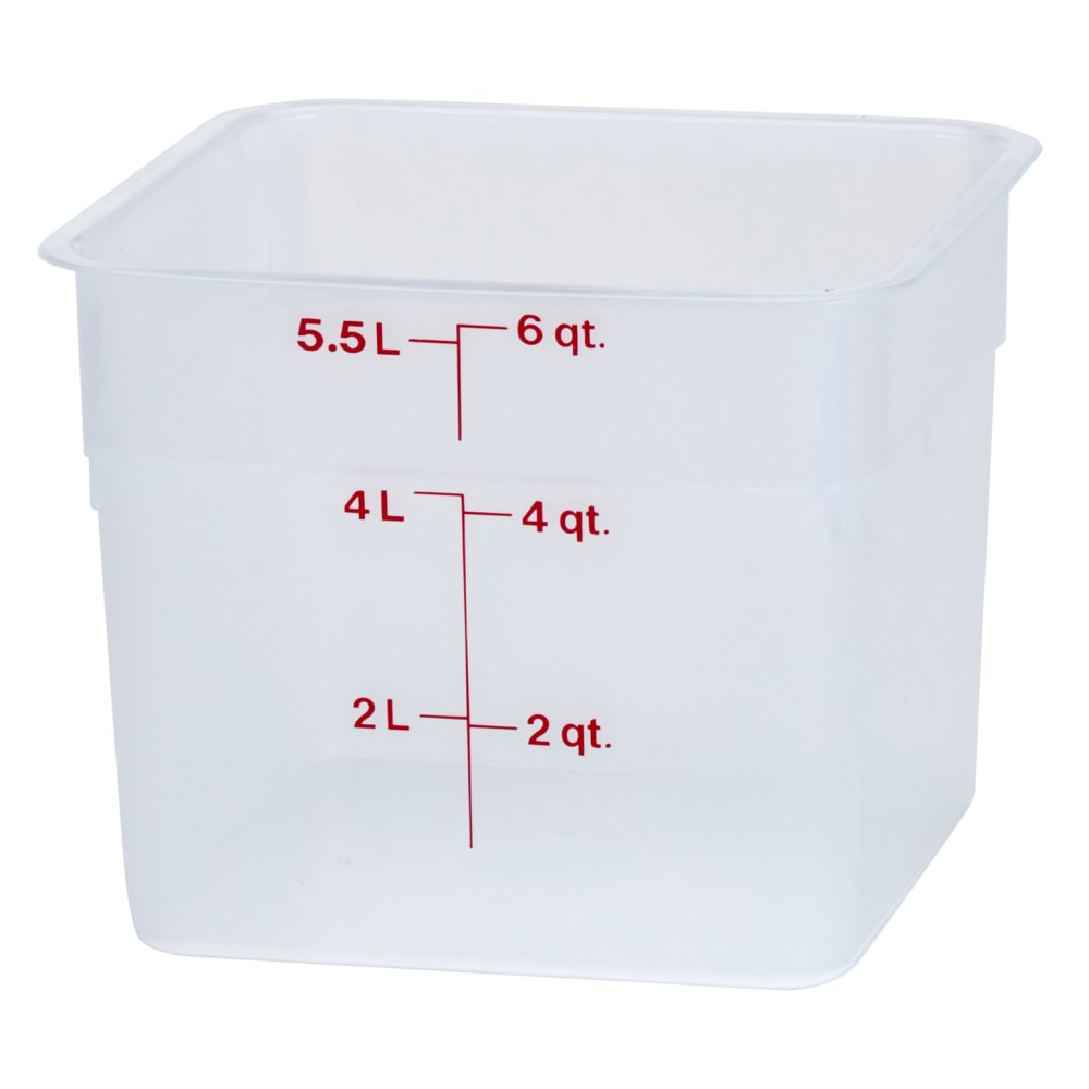Cambro Translucent CamSquare Food Storage Containers, 6 Qt,