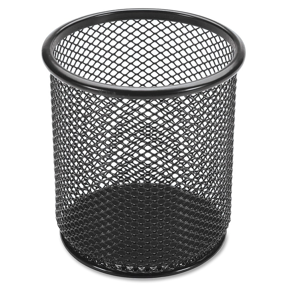 Lorell® Mesh Pencil Cup, 3 1/2"H, Black