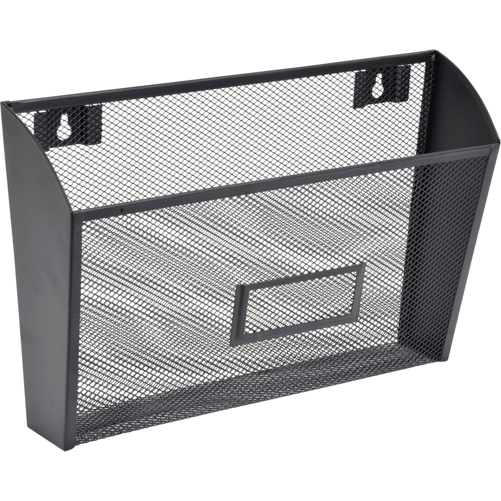 Lorell® Mesh Single Wall Pocket, Letter Size, Black