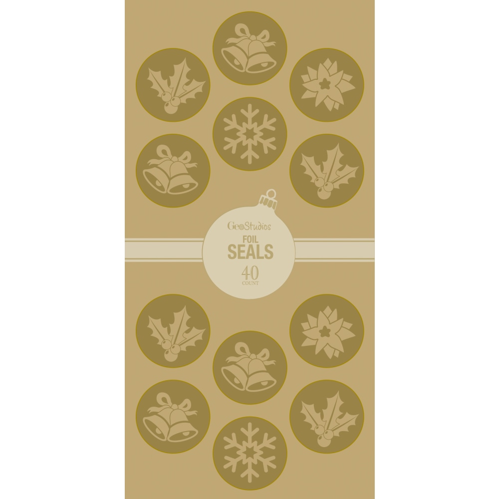 Geo Studios Holiday-Themed Adhesive Seals, 4-3/4” x 10”,