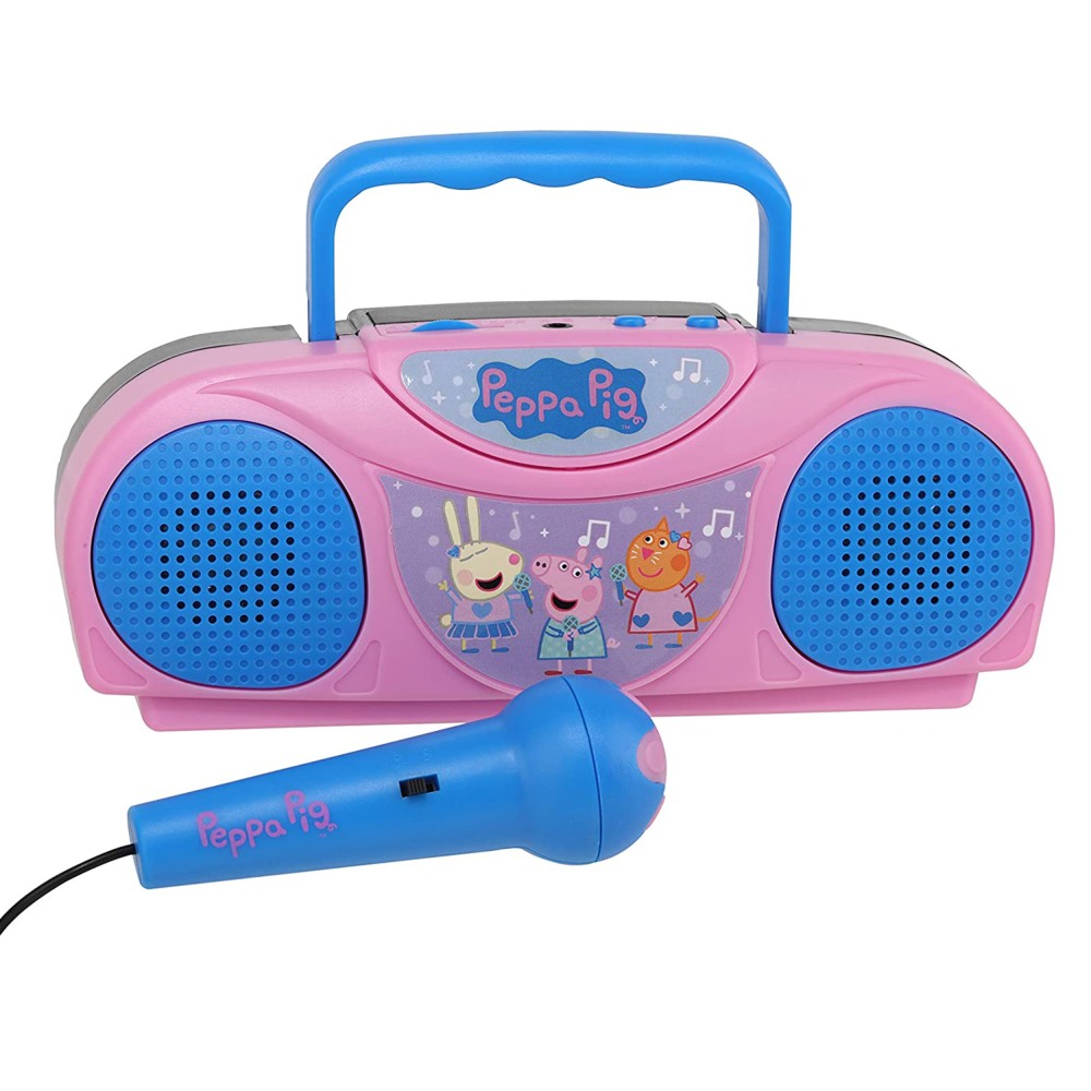 Sakar Peppa Pig Portable Radio Karaoke With Microphone,