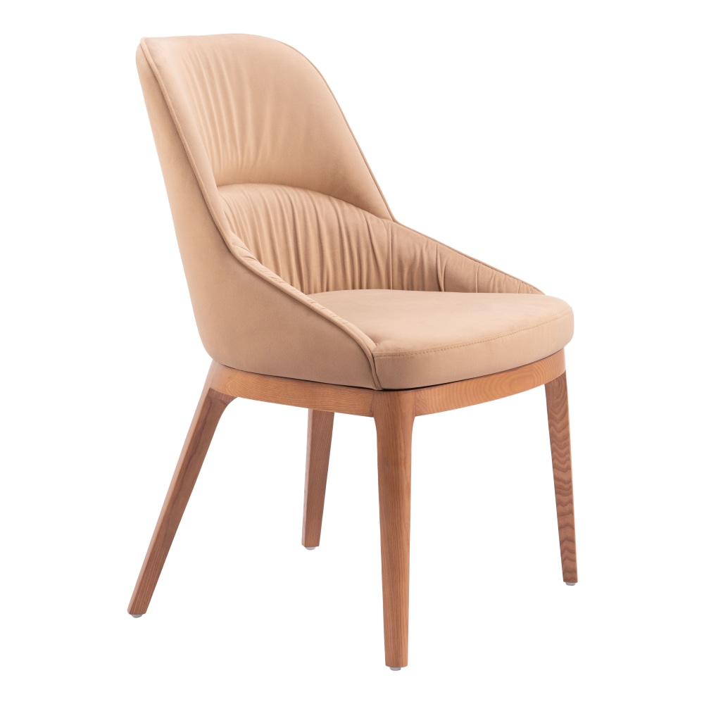 Zuo Ayr Dining Accent Chairs, Tan, Set Of