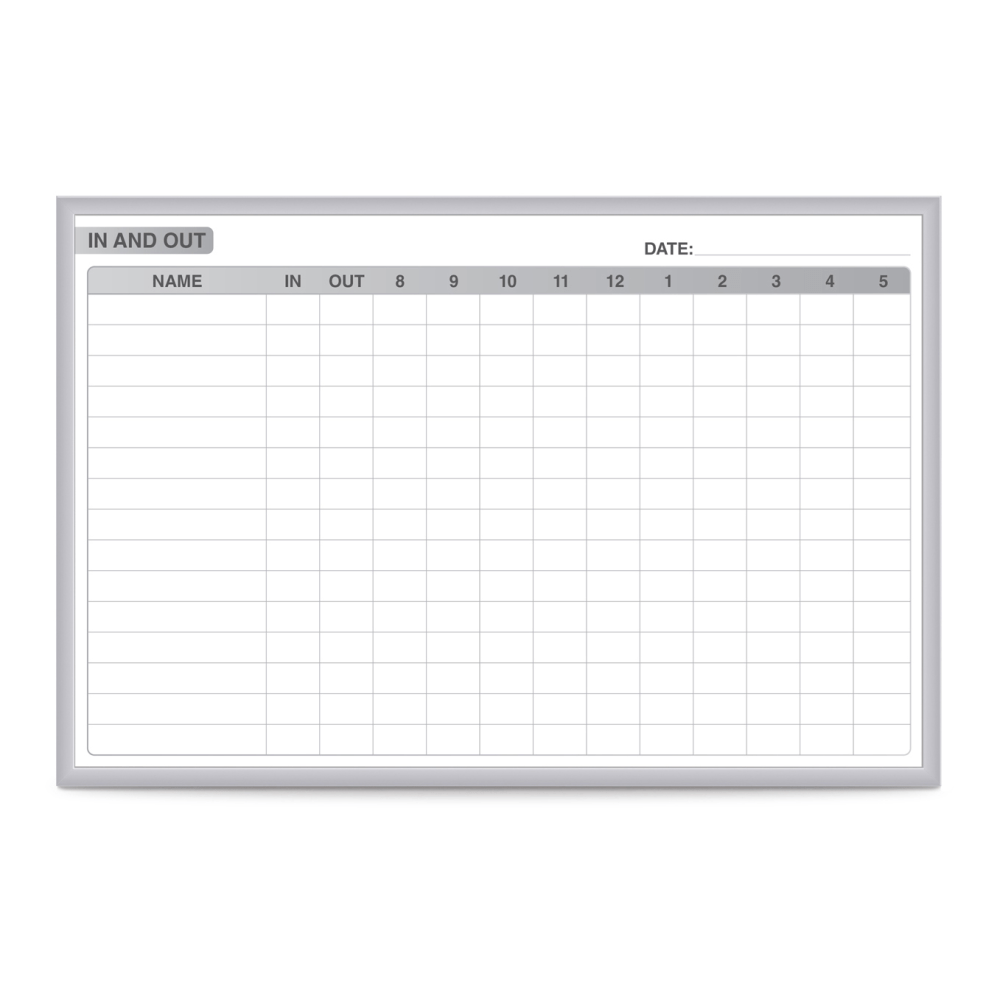 Ghent Manufacturing In/Out Magnetic Dry-Erase Whiteboard,