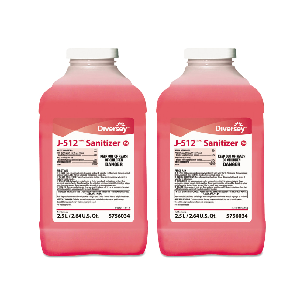 Diversey™ J-512TM/MC Sanitizer, Quaternary Scent, 84.5 Oz Bottle,