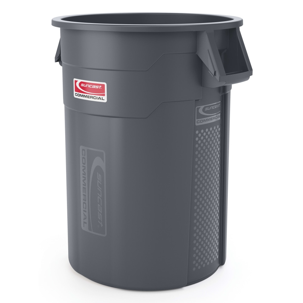 Suncast® Commercial Oval HDPE Utility Trash Can, 55
