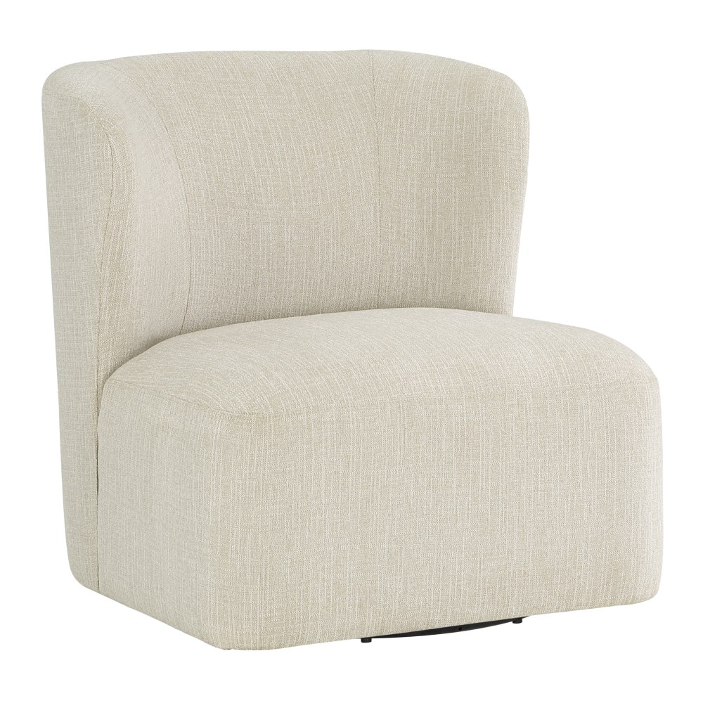 Office Star Lucia Fabric Swivel Accent Chair, Linen