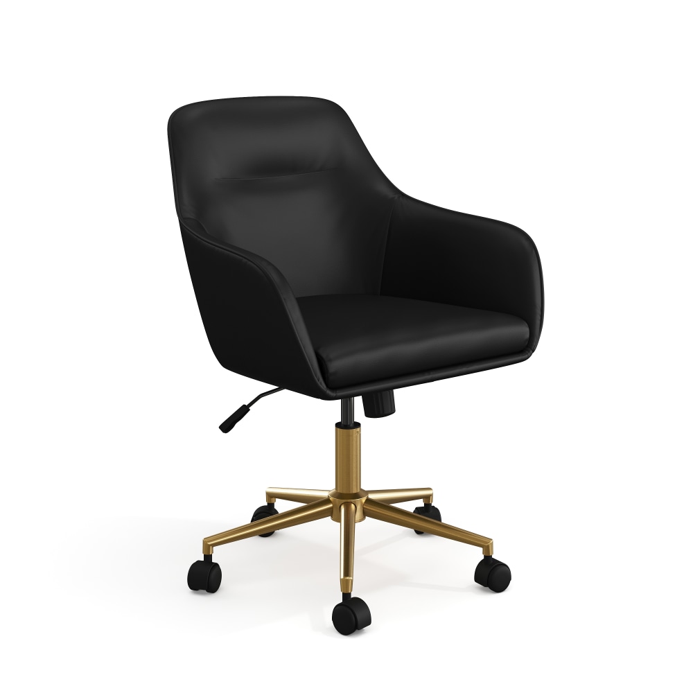 Martha Stewart Rayna Faux Leather Upholstered Office Chair,