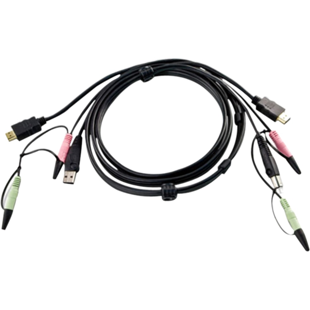ATEN USB HDMI KVM Cable - 5.91ft HDMI/Mini-phone/USB