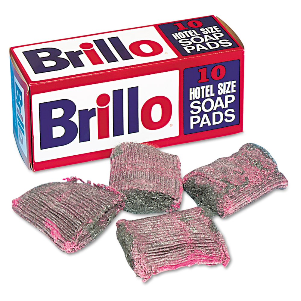 Brillo® Hotel-Size Steel Wool Soap Pads, 4" x
