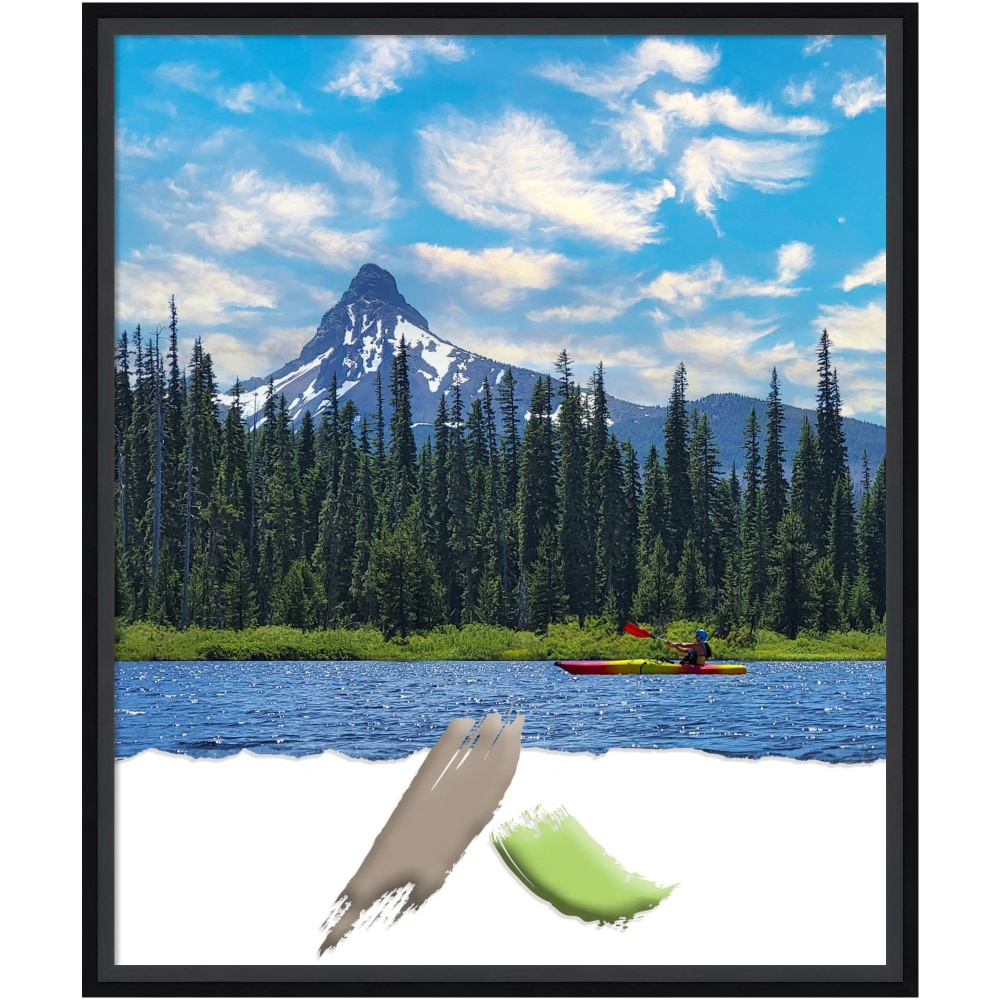 Amanti Art Lucie Black Wood Picture Frame, 21"
