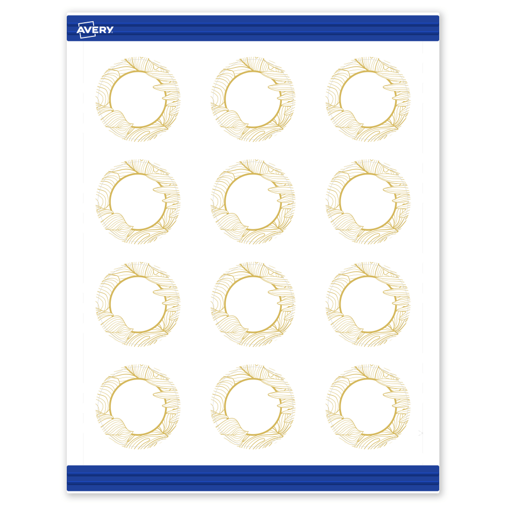 Avery® Printable Round Cards With Sure Feed® Technology,