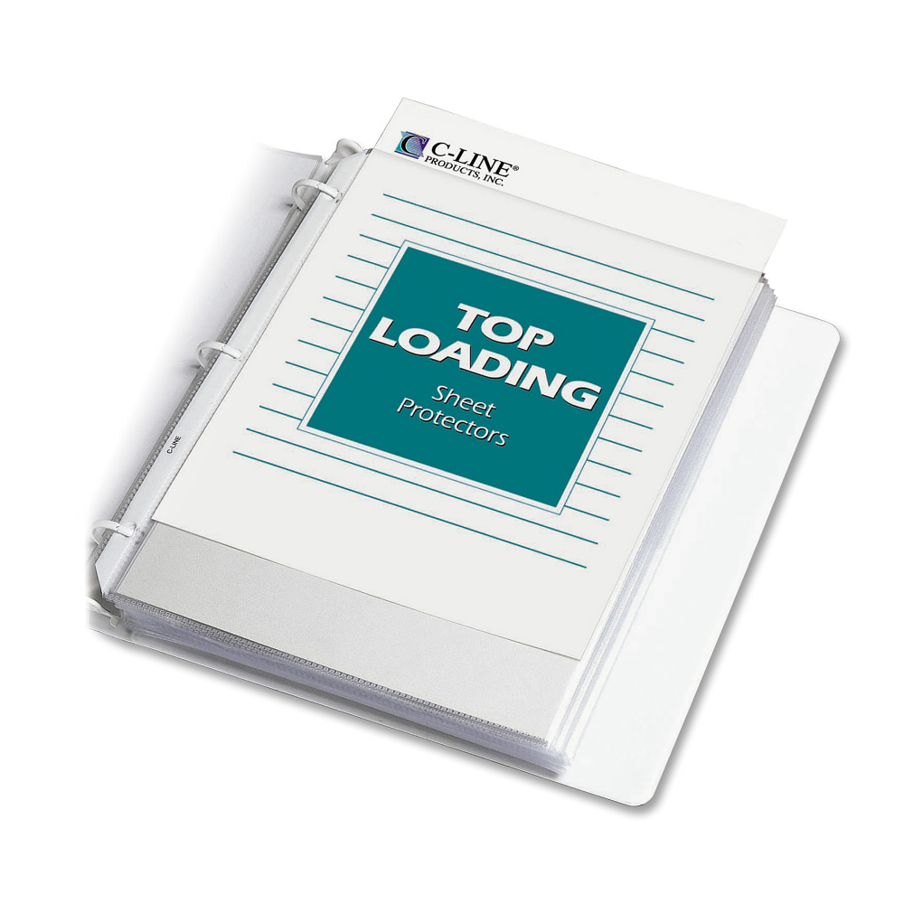 C-Line® Polypropylene Top-Loading Sheet Protectors, 8 1/2" x