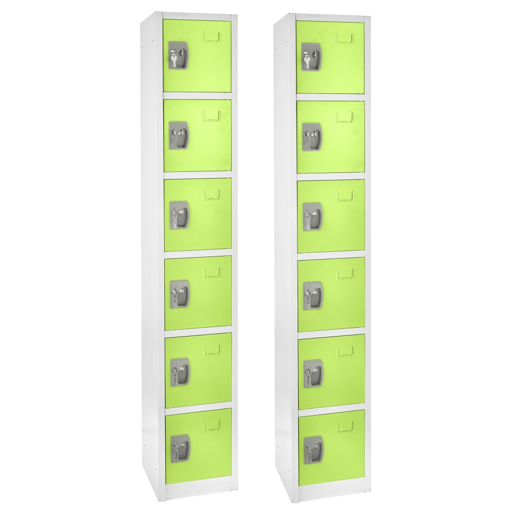 Alpine 6-Tier Steel Lockers, 72”H x 12”W x