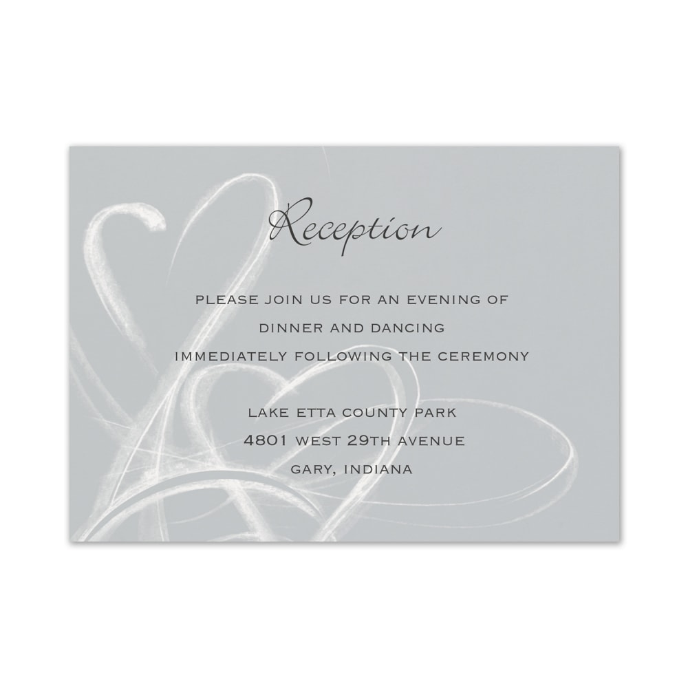 Custom Shaped Wedding & Event Reception Cards, 4-7/8"