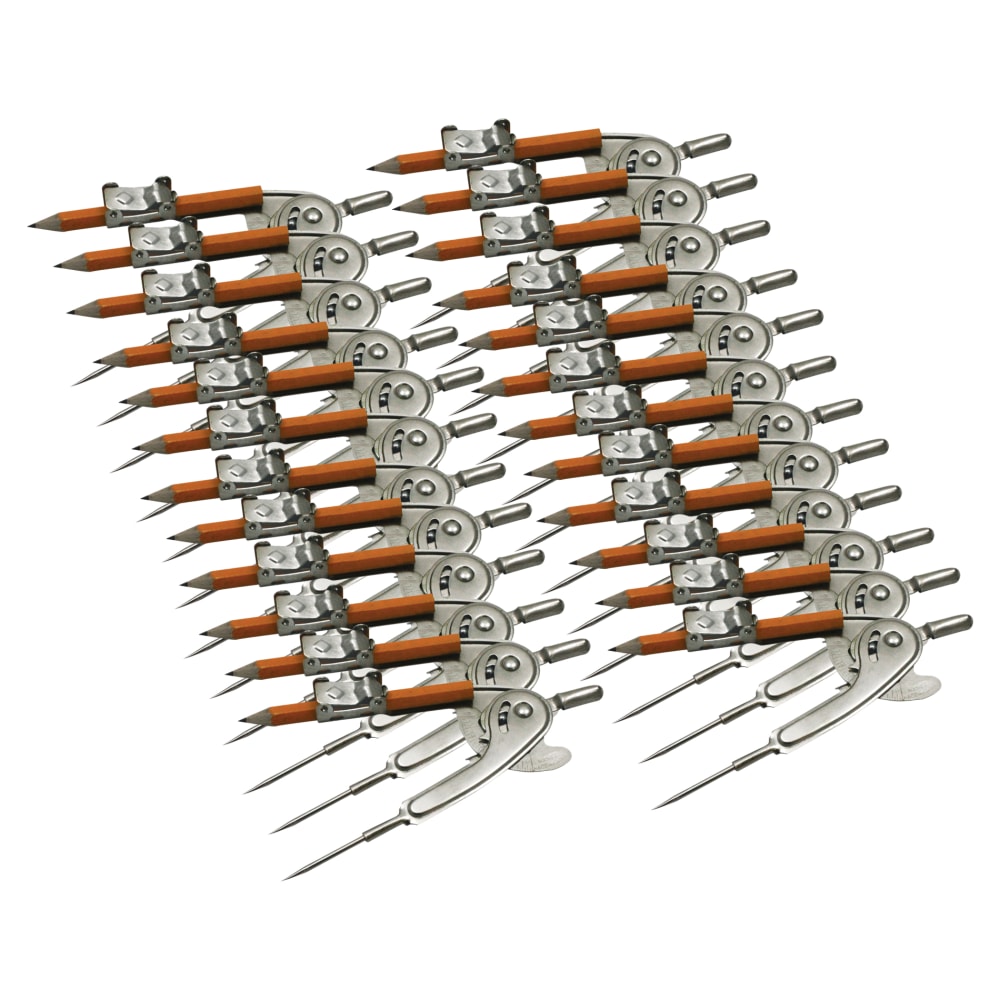 Charles Leonard Metal Ball-Bearing Compasses, With Golf Pencils,
