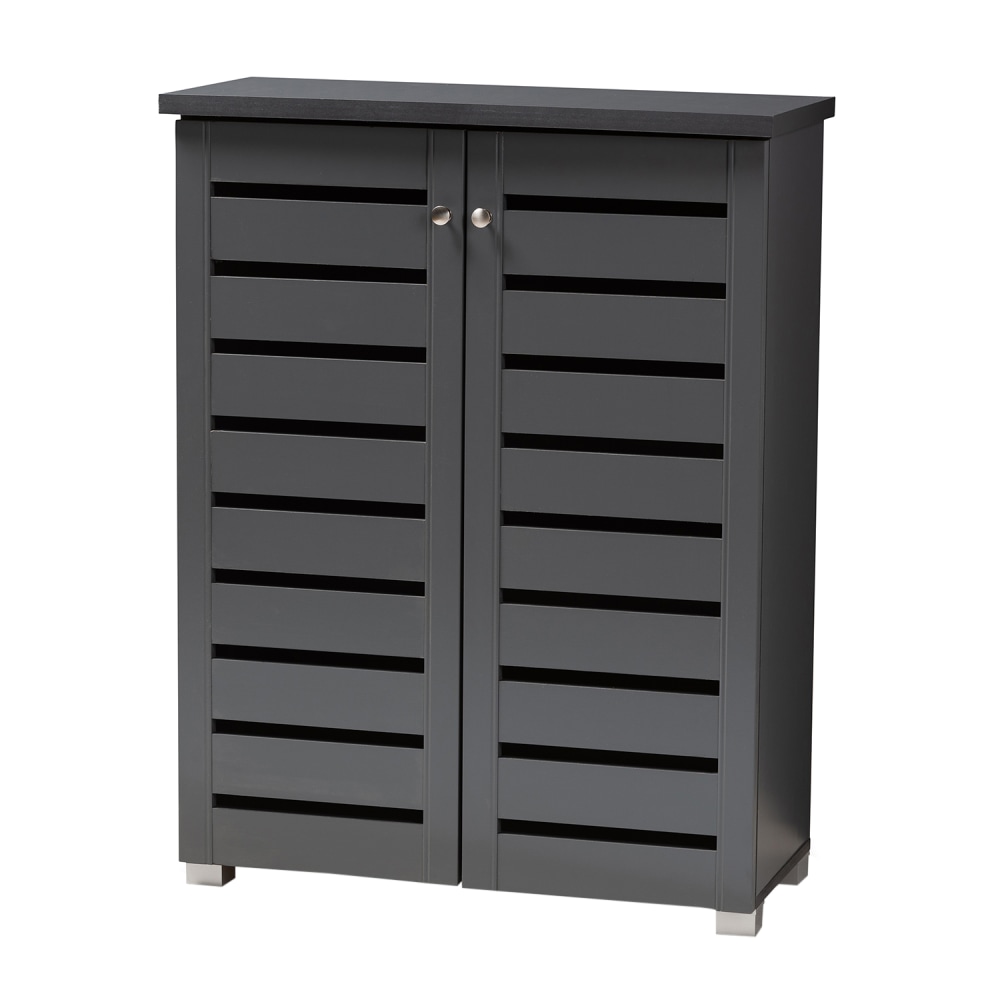 Baxton Studio Adalwin 2-Door Entryway Shoe Storage Cabinet,