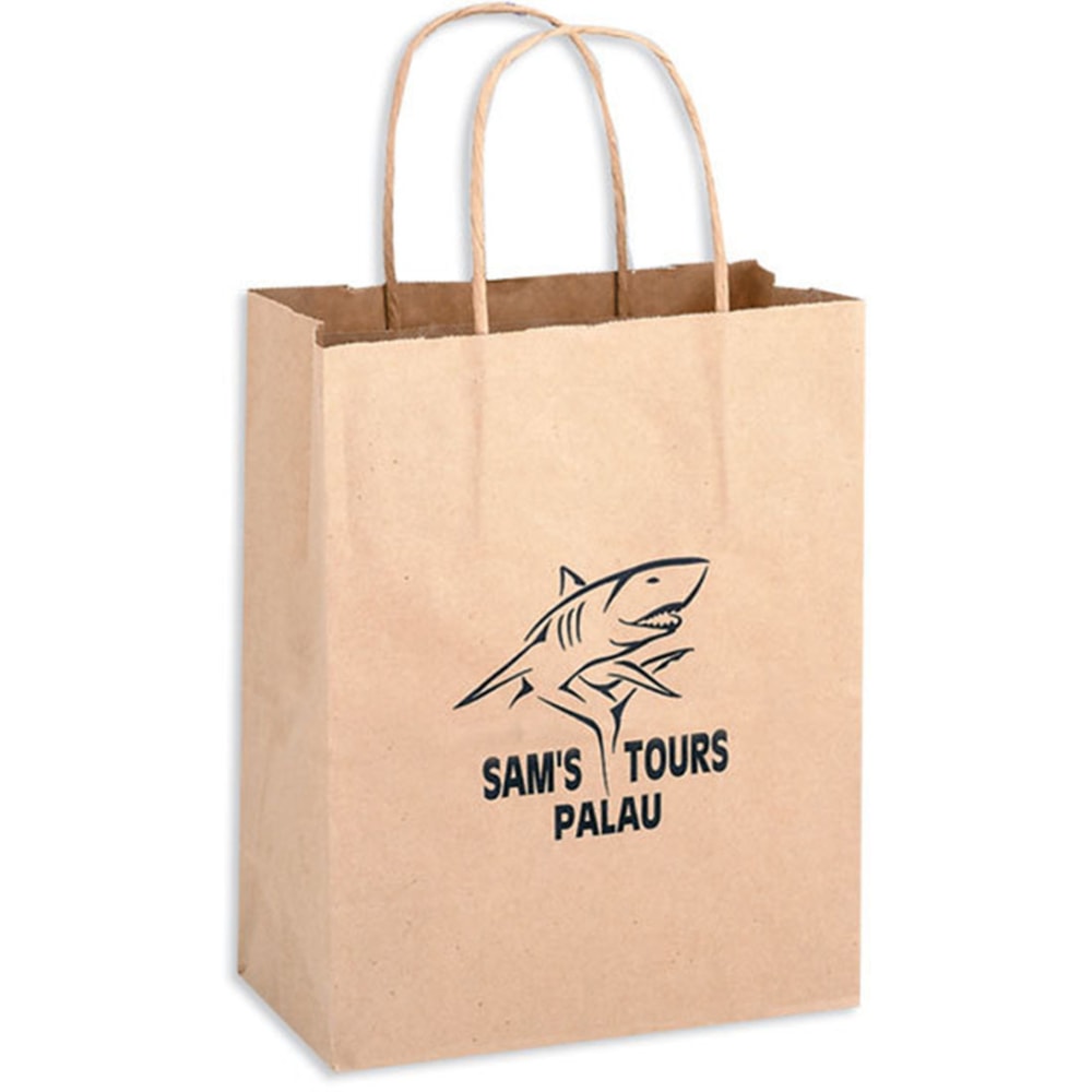 Custom Promotional Paper Shopping Bags-Brown Kraft