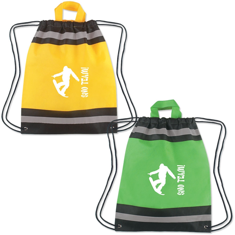 Custom Promotional Reflective Sports Pack Drawstring Bag