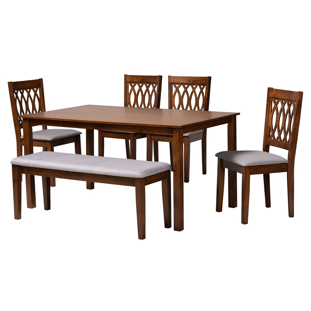 Baxton Studio Florencia Modern Fabric/Finished Wood 6-Piece